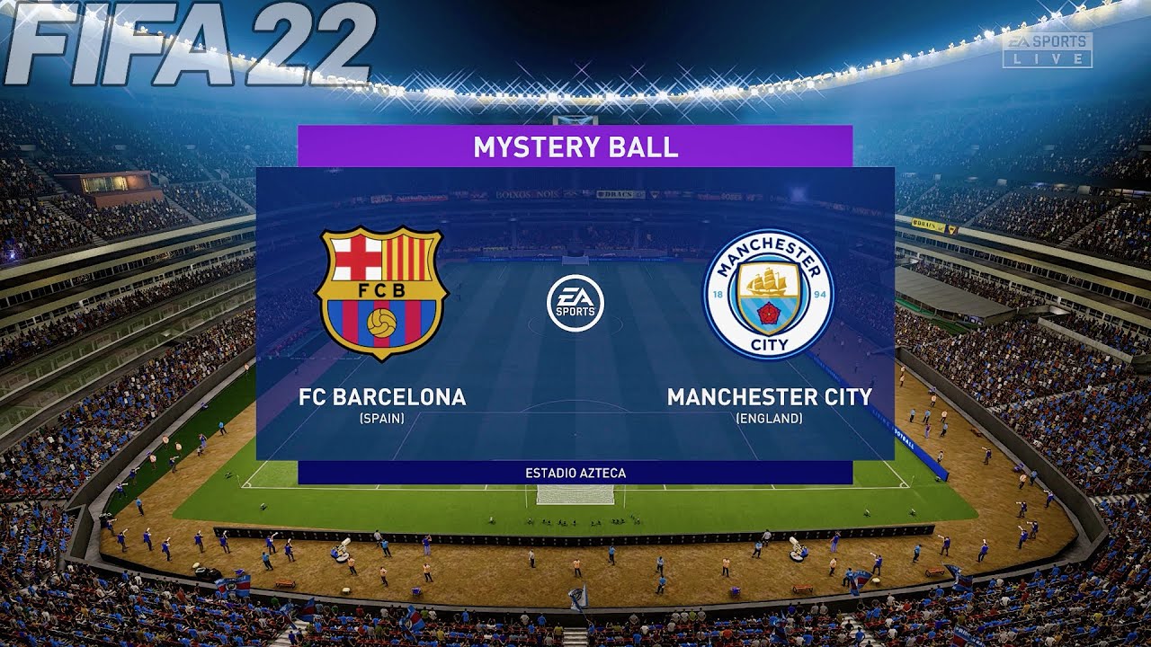 FIFA 22 Mystery Ball - Barcelona vs Manchester City Feat. Aguero, Messi, Depay, | Gameplay PC
