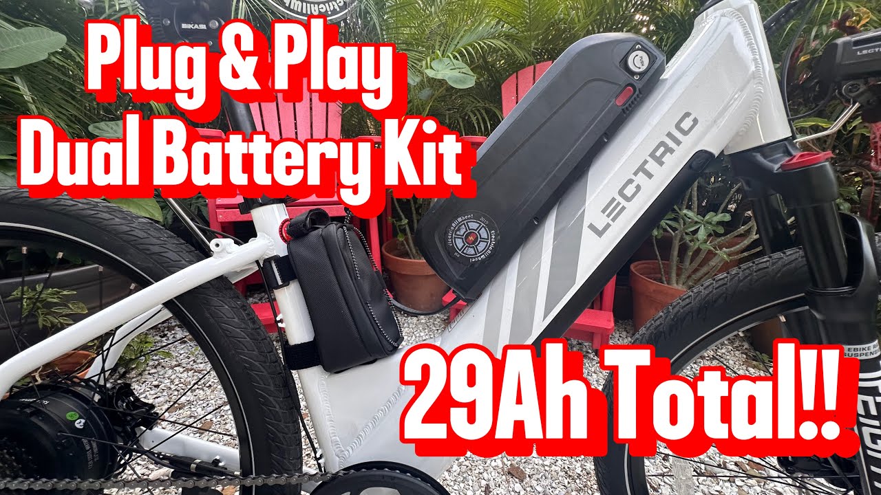 Lectric | XPress 750 ST | e-Bike Plug & Play Dual Battery Kit. Install Second Battery for more Range