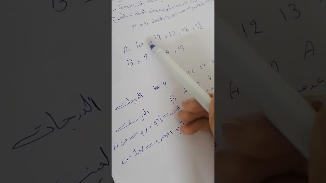 اختبار مان وتني💜