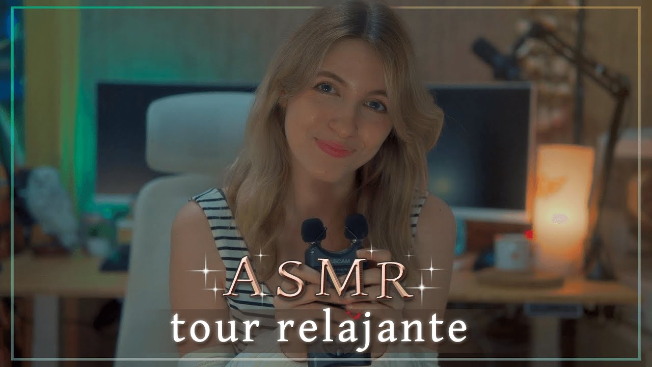 ASMR STUDIO TOUR ❤️ Mi habitación y setup donde grabo los videos  🎬✨
