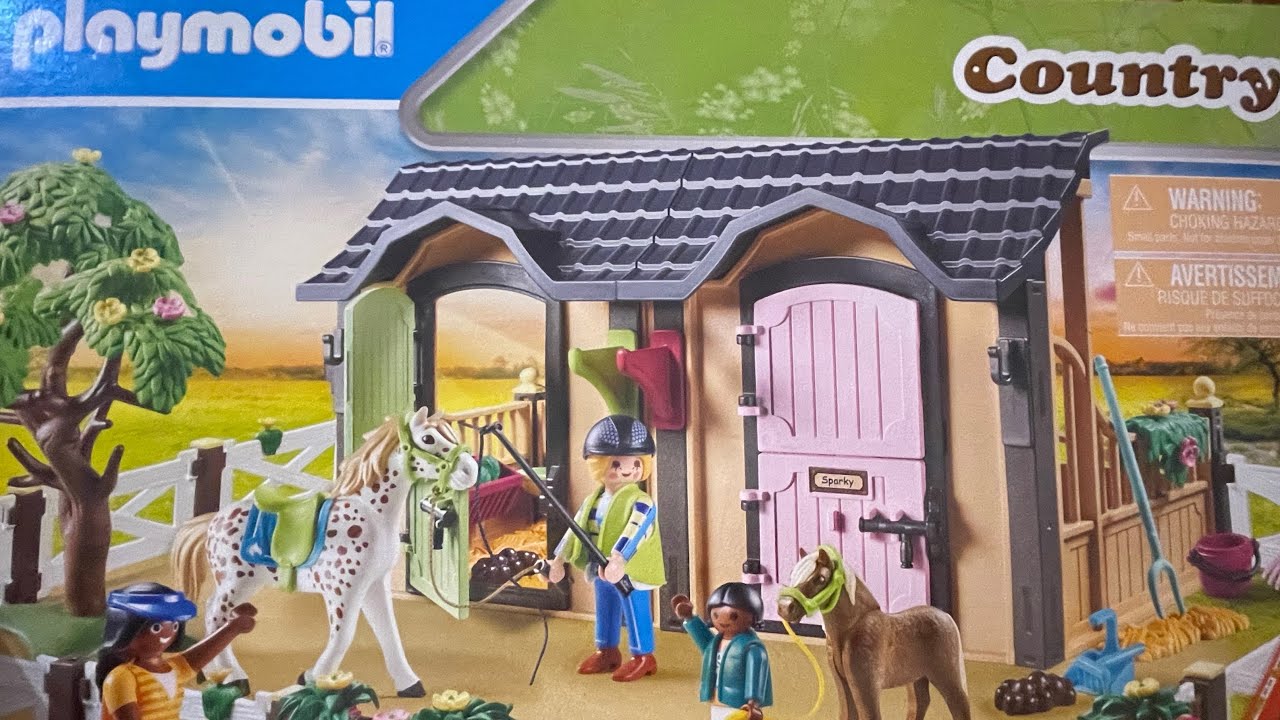 Playmobil Horse Country Stable Unboxing & building (playmobil 70995)