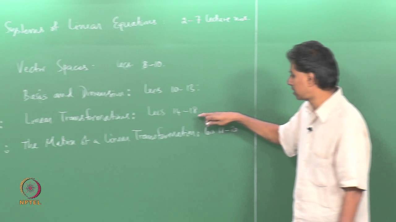Mod-01 Lec-01 Introduction to the Course Contents.
