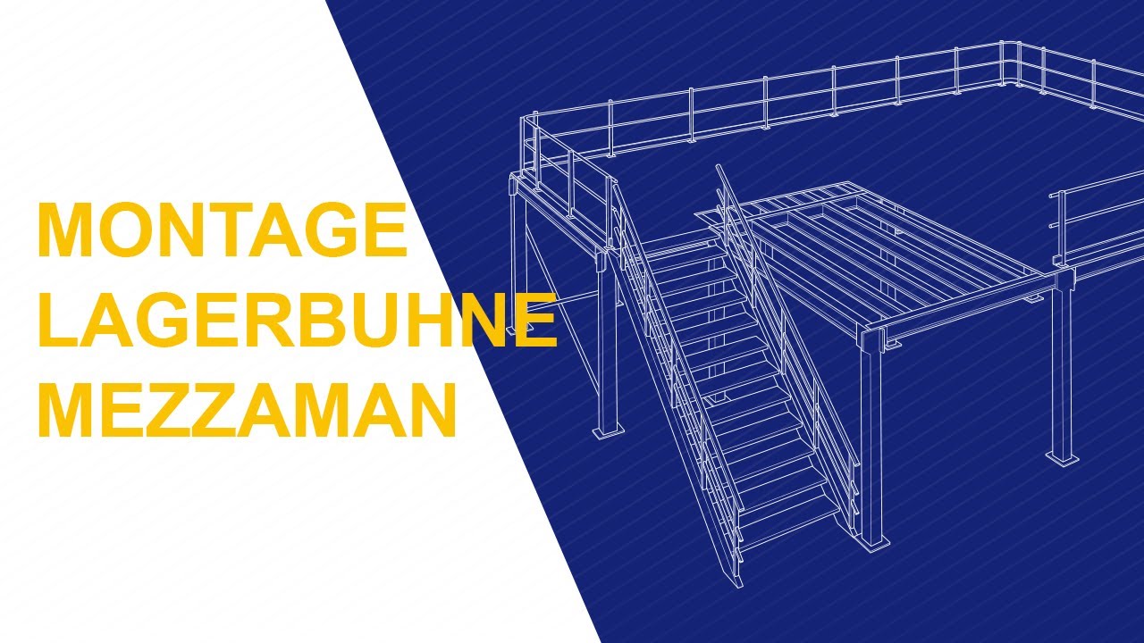 Aufbau einer Mezzaman Lagerbühne