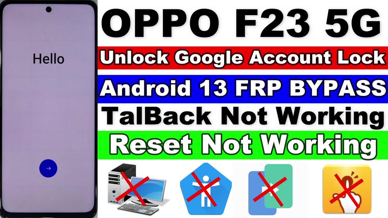 OPPO F23 5G FRP BYPASS/Unlock Android 13 - Clone Phone Not Open - Without Pc Latest Security 2023