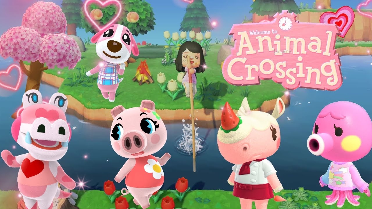 ASMR | Cute Pink Villager Hunting Animal Crossing: New Horizons