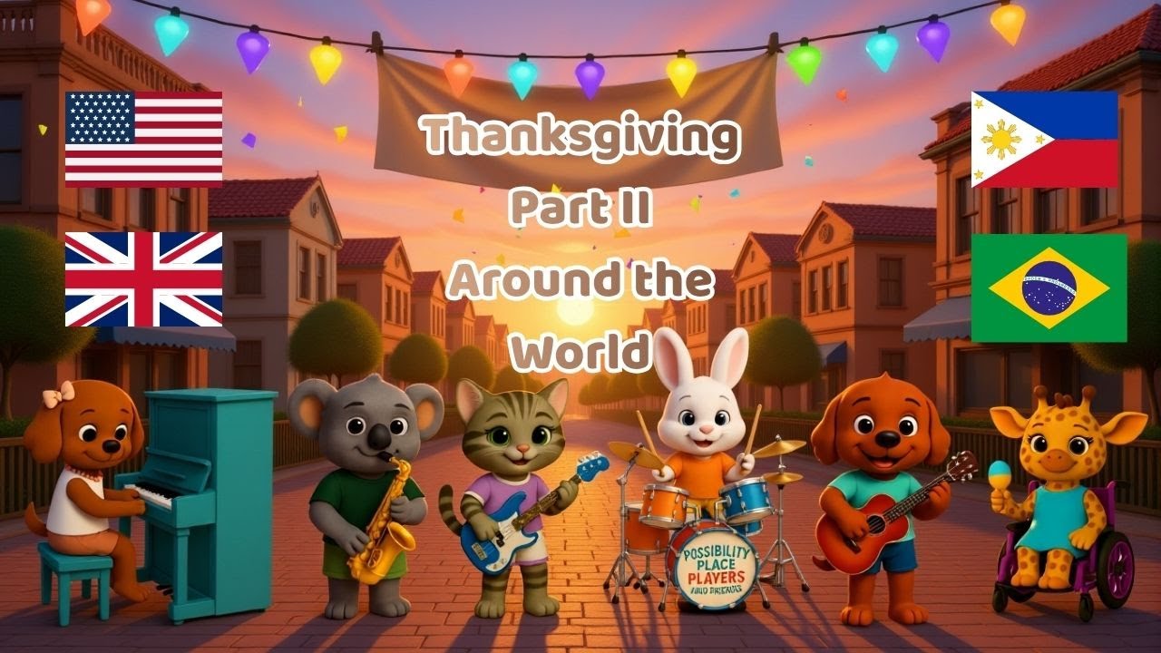 Thanksgiving Around the World | Boondoggies & Friends #boondoggiesfriends #thanksgivingsong