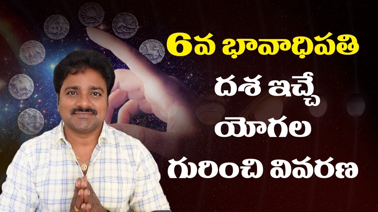 Details about Yogas given by 6th Bhavadhipati Dasha//Me Rajesh//
