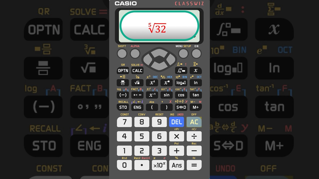 How to find the nth root of a number on #casio #calculator #fx #991ex #squareroot #emsat #classwiz