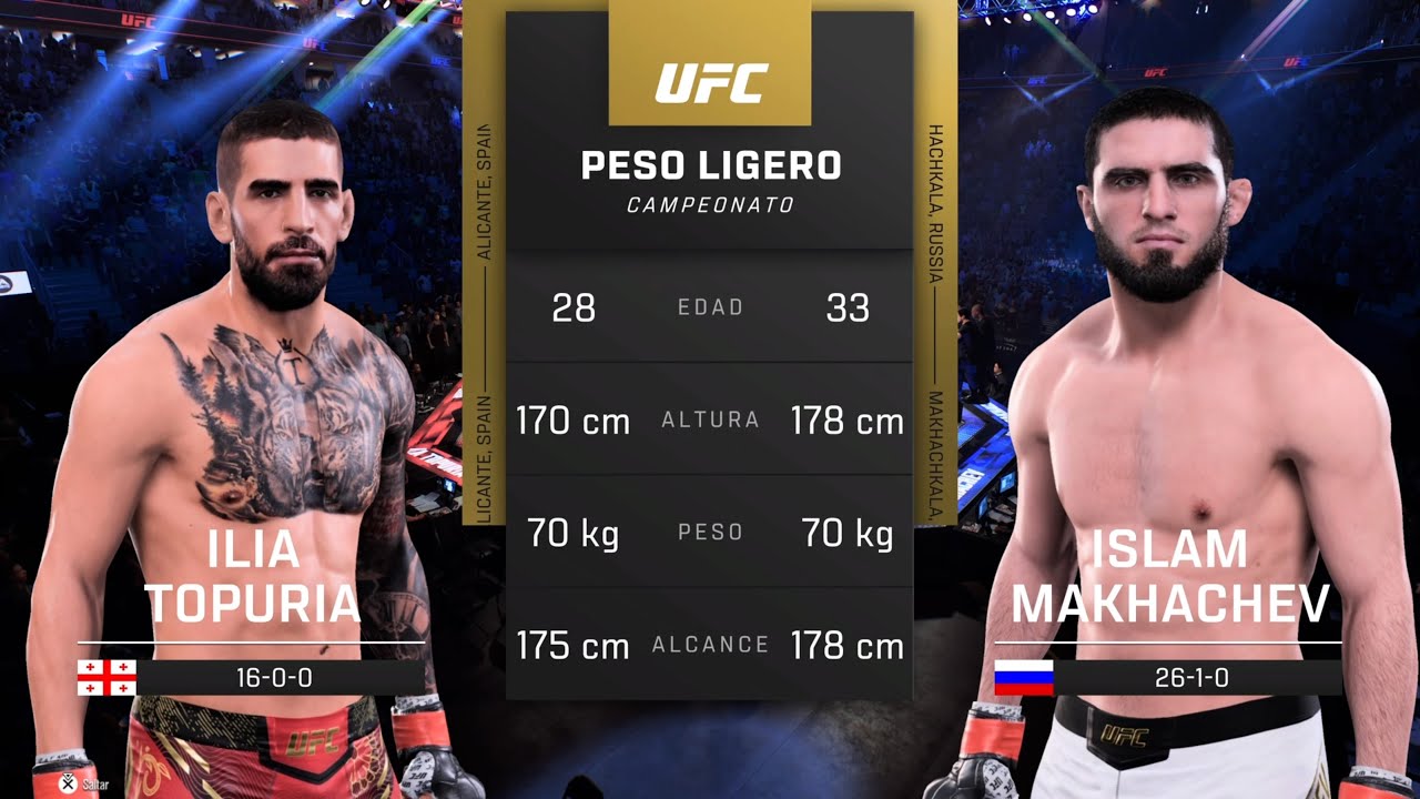 Ilia Topuria vs Islam Makhachev – ¿El Próximo Súper Combate del UFC Simulación Realista UFC 5