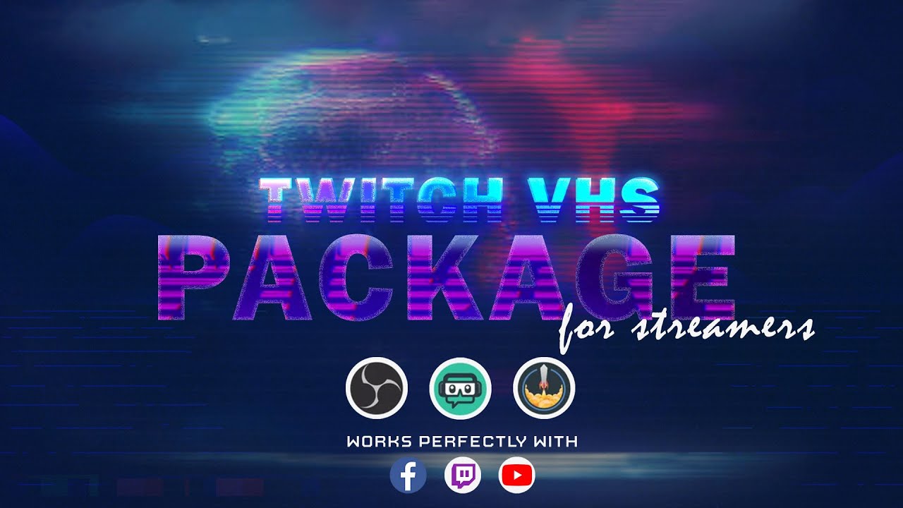 Twitch Animated Glitch Overlay | VHS Theme| For Twitch Streamers