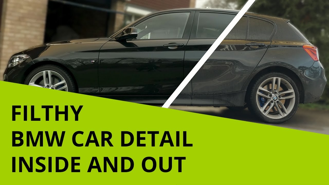 Car detailing before and after - absolutely filthy BMW 120i (ASMR!)