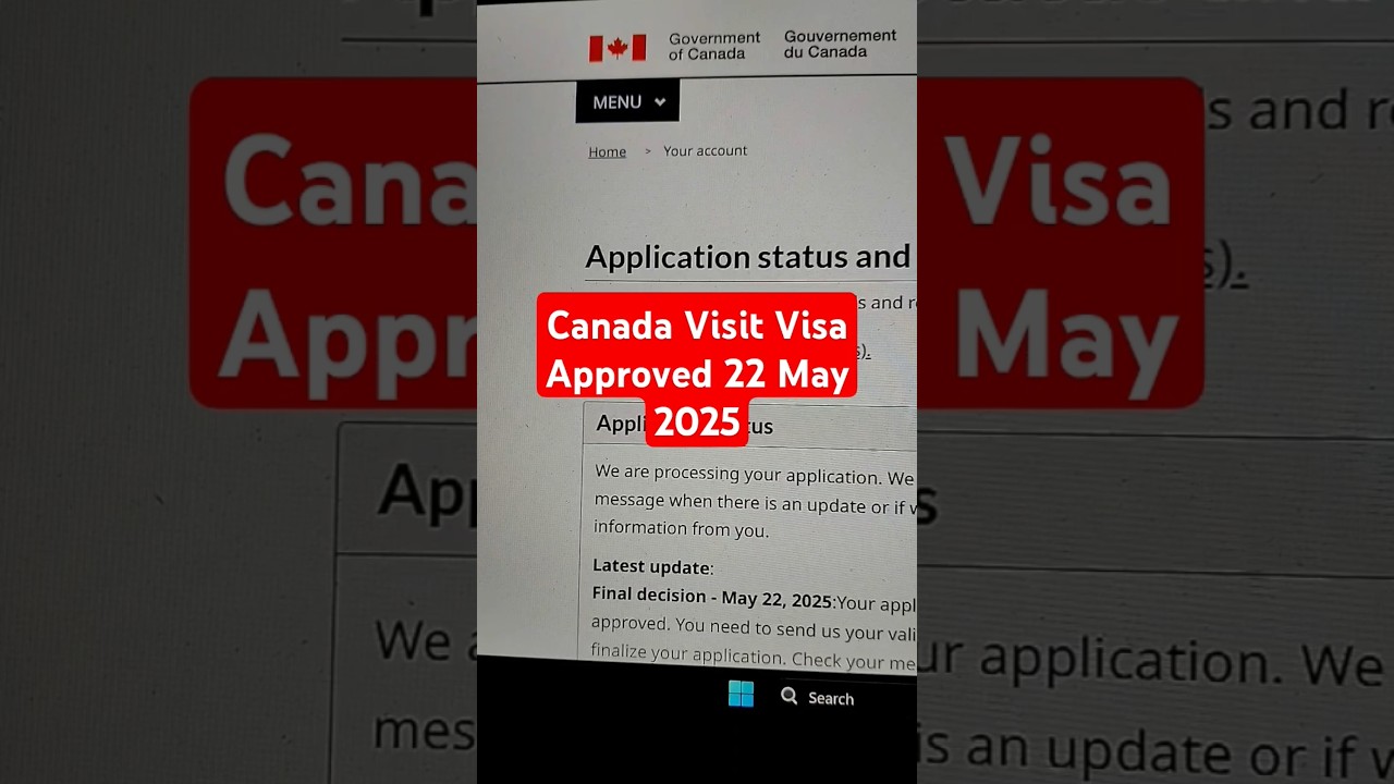 Canada visitor visa Approved 22 may 2025 #canada🇨🇦 #visa #freetutravel #travel #touristvisa