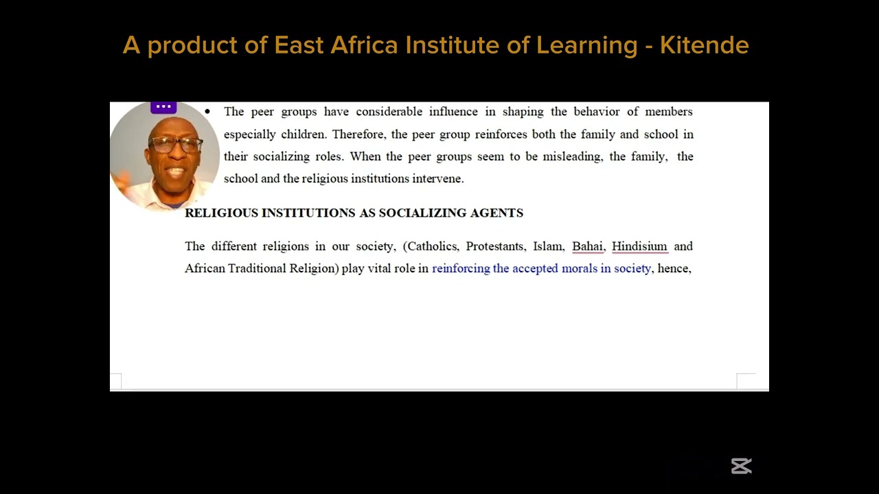 Sociology of Education - Socialization Process