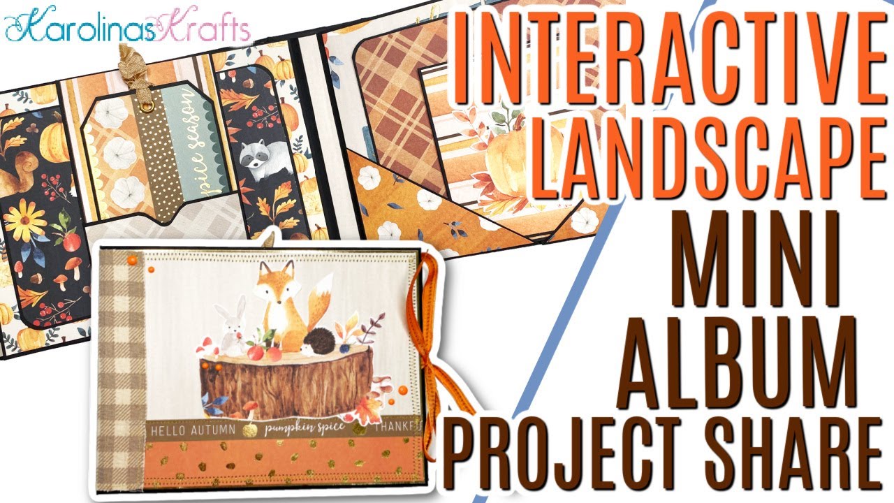 6x8 Fall Landscape Mini Album using the Spiced Pumpkin Paper Pad