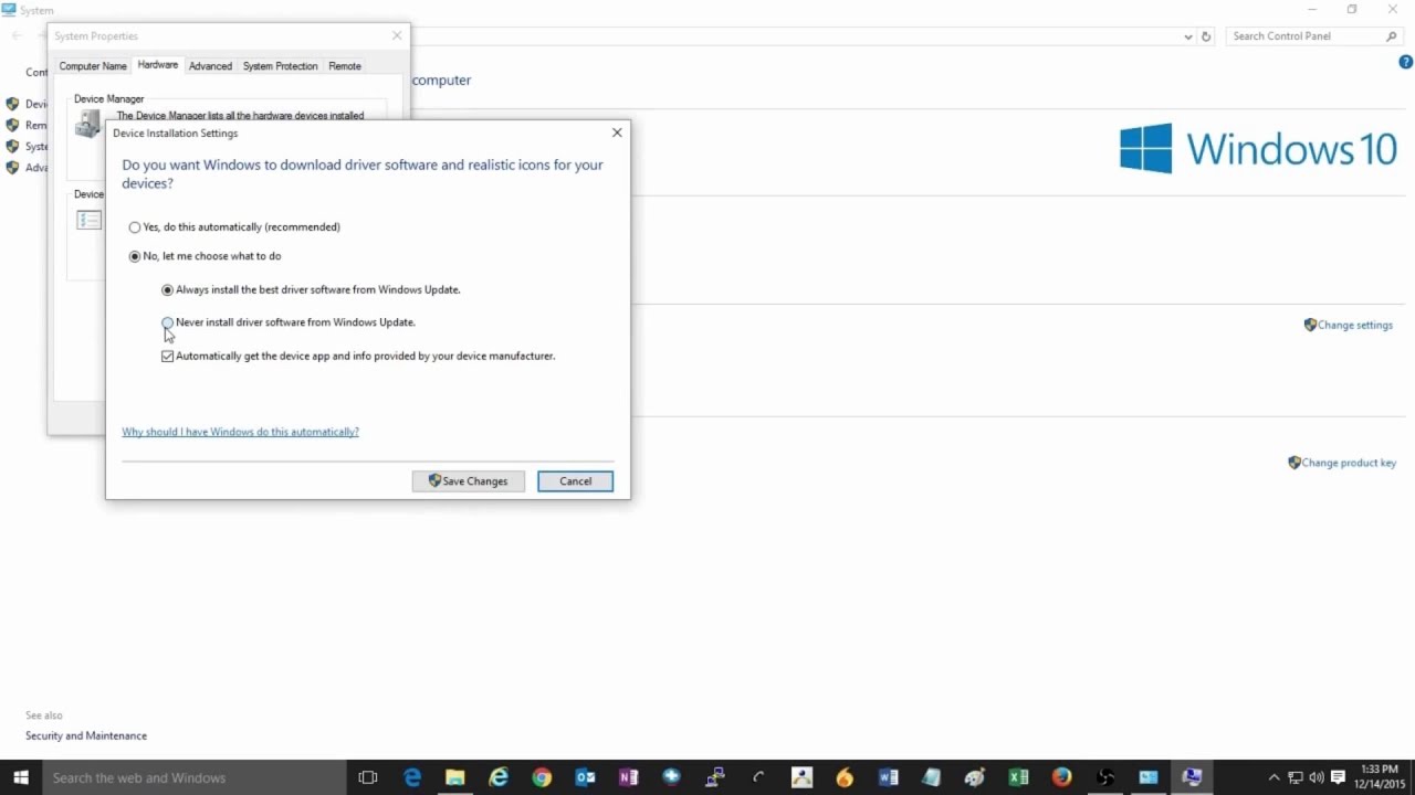 How to Disable Automatic Driver Updates in Windows 10