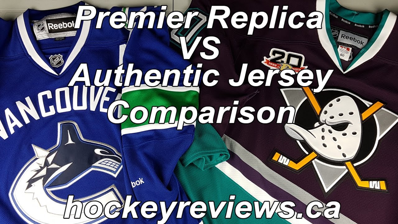 NHL Reebok Premier Replica Jersey vs Indonesian Edge vs Authentic Edge 2.0 Comparison Review