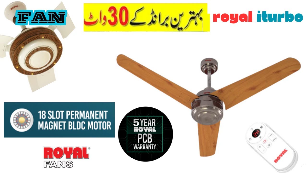 Royal 30 Watt Fan | Royal Ceiling Fan | 30 Watts Fan in Pakistan | Inverter Fan