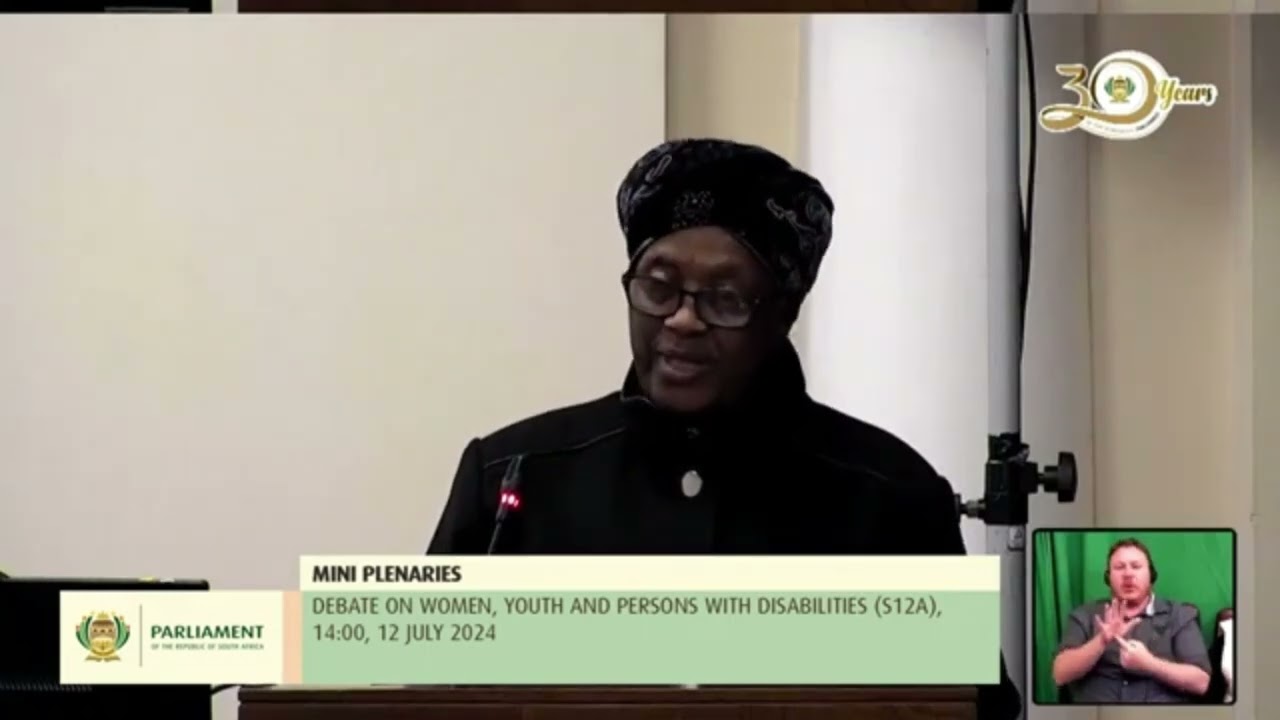 Speech in the National Assembly on Budget Vote 20: Women, Youth and Persons with Disabilities