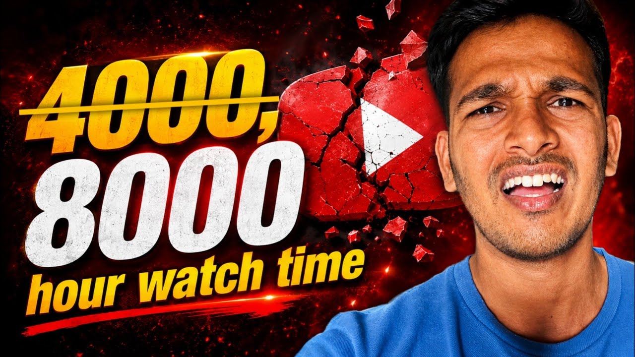 YouTube Monetization New Rules - 8000 Hour WatchTime!🤯