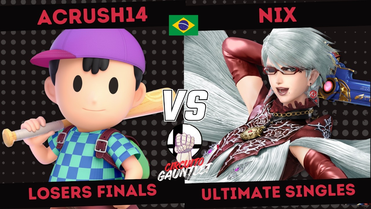 SMASH GAUNTLET #1 LOSERS FINALS - Nix (Bayonetta) vs. ACrush14 (Steve) - SSBU BRASIL Smash Ultimate