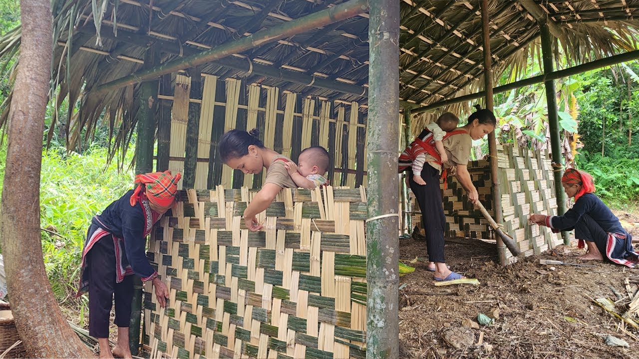 Full Video: 365 Days of Difficulty&ndash; Single Mother & 80-Year-Old Mute Grandma Build a Bamboo House