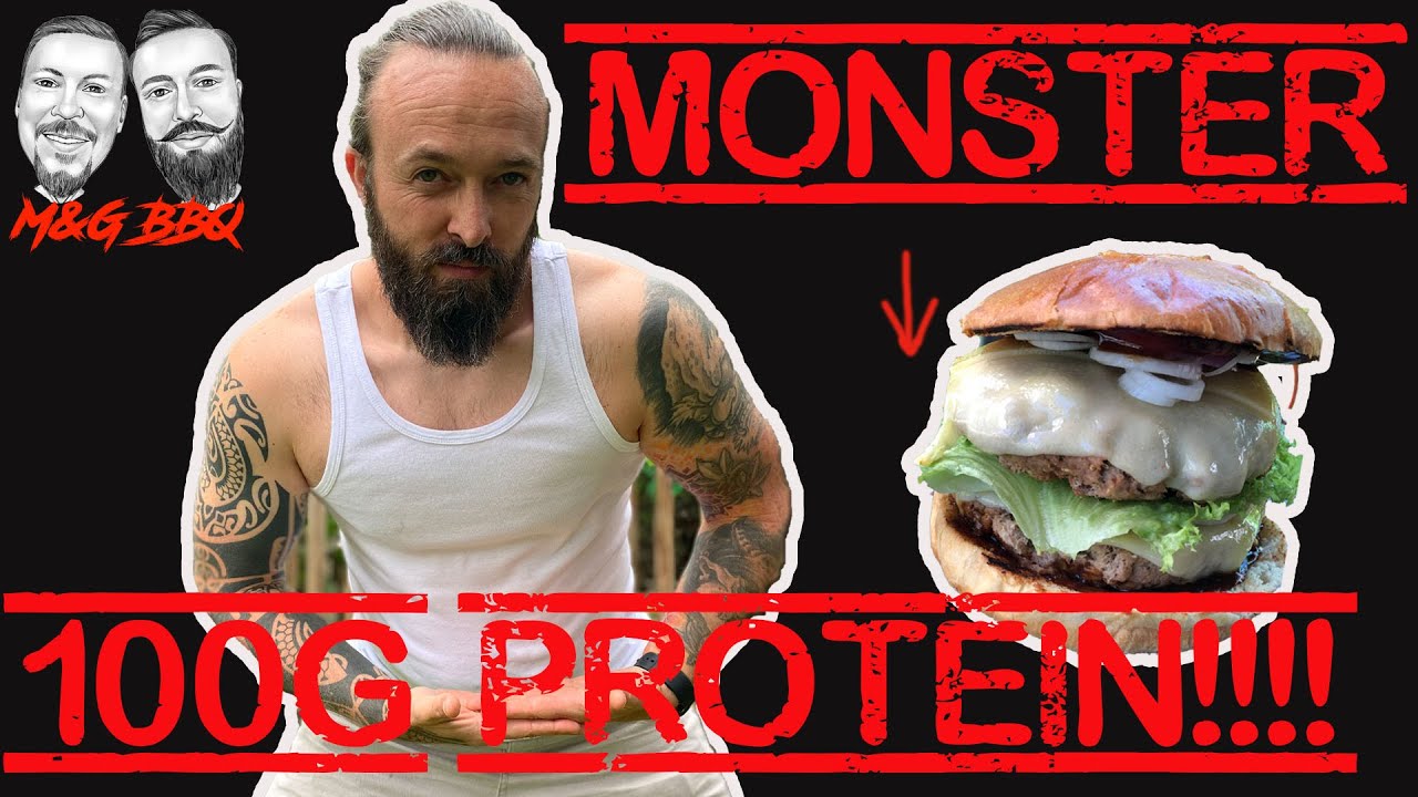 Protein-Burger - 100 Gramm Protein in einem Burger - M&G-BBQ