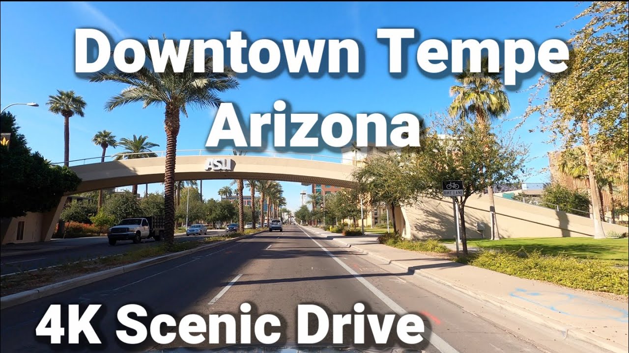 Driving in Arizona 4K | Downtown Tempe  Arizona State University Scenic Drive