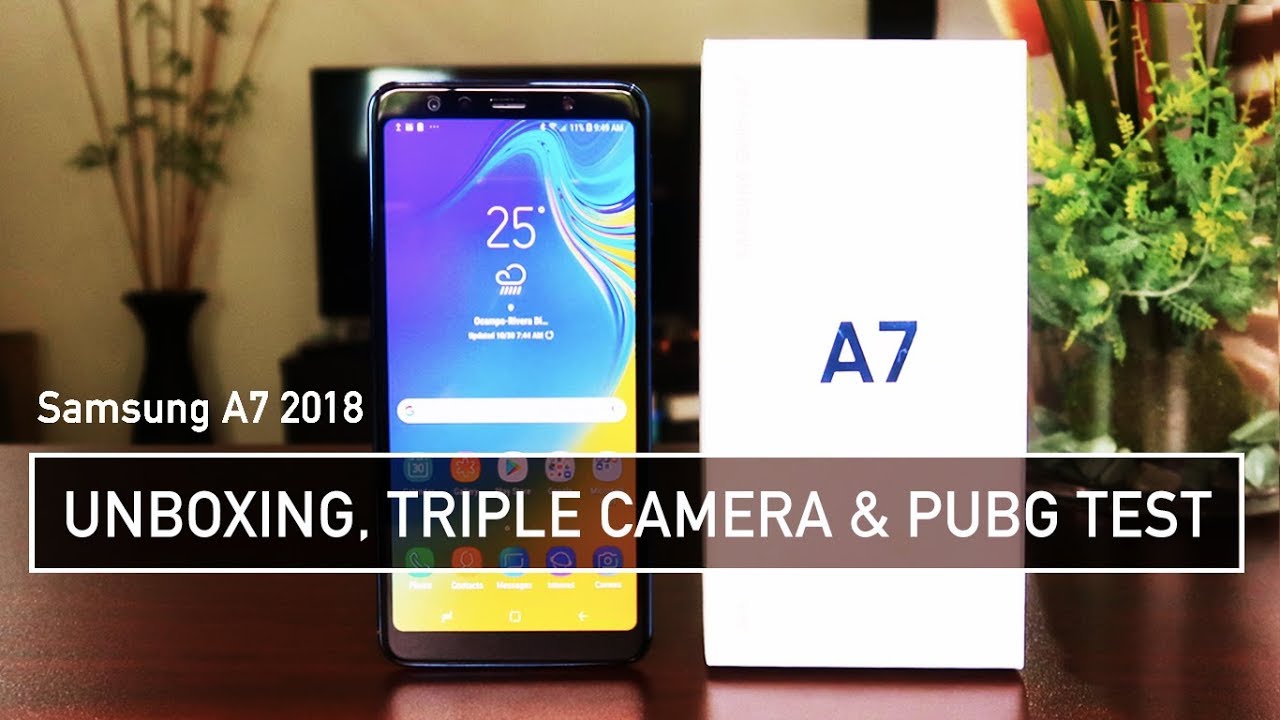 Samsung A7 2018 Unboxing, Triple Camera & PUBG Test | Zeibiz