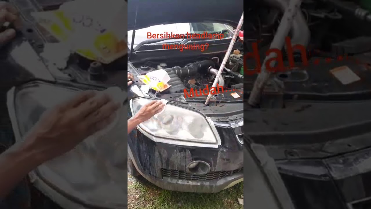 Headlamp menguning? mudah bersihkan nya