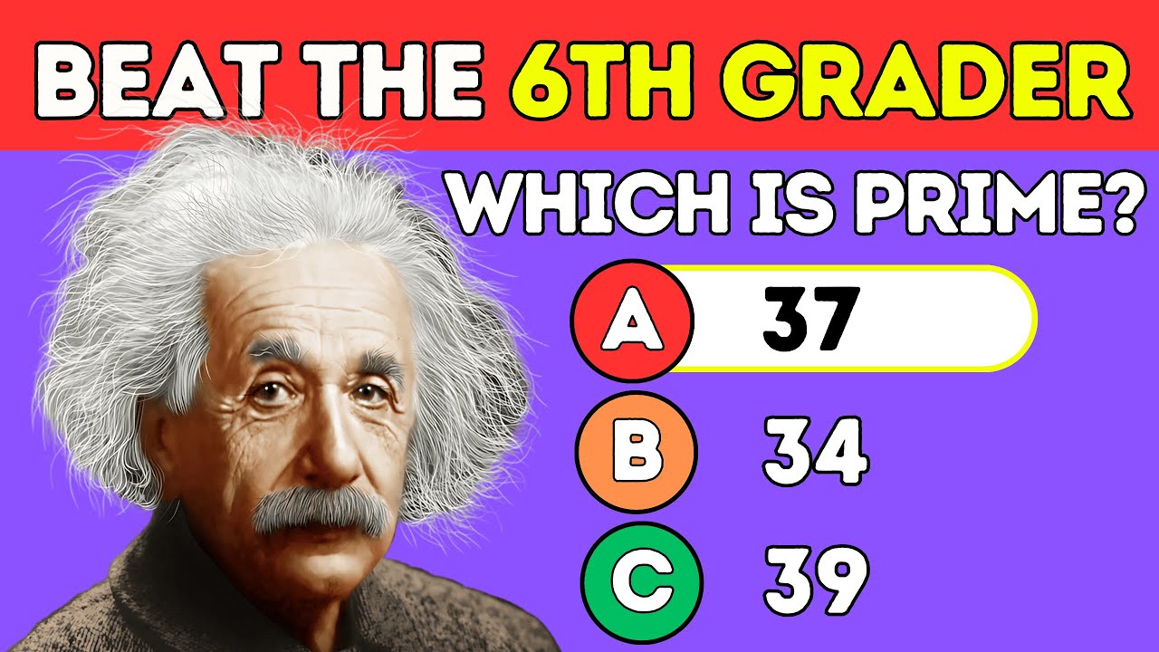 Are You Smarter Than a 6th Grader 🧠🤓 Only 1% Pass This 6th Grade Math Trivia Quiz 🧠