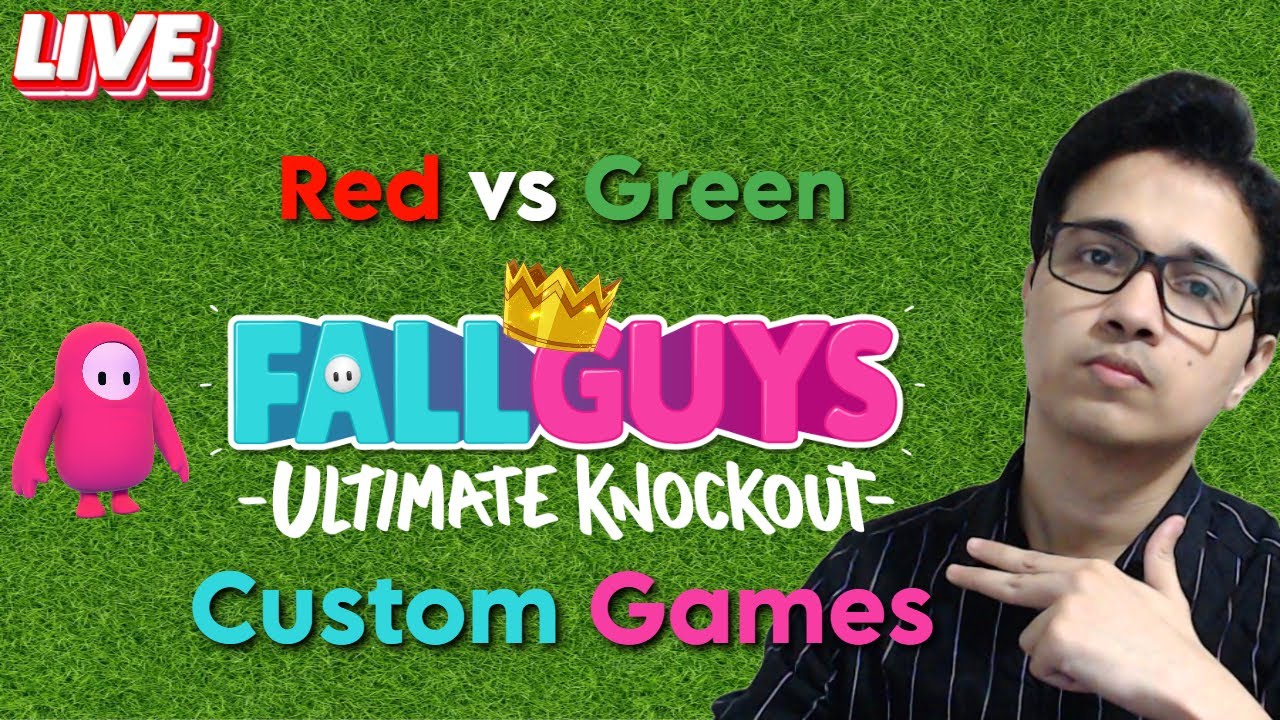 Fall Guys Red vs Green Teams Battle Custom Games Live!