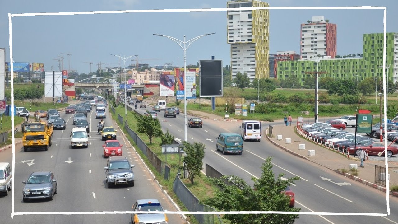 In Ghana, from Accra Mall bus stop through the Gimpa (Legon bypass) road connecting West Legon