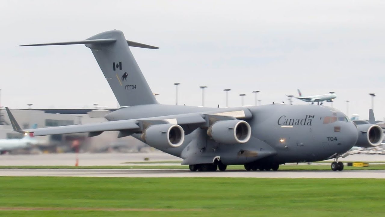 RCAF Boeing CC-177 Globemaster (C17) departing Montreal (YUL/CYUL)