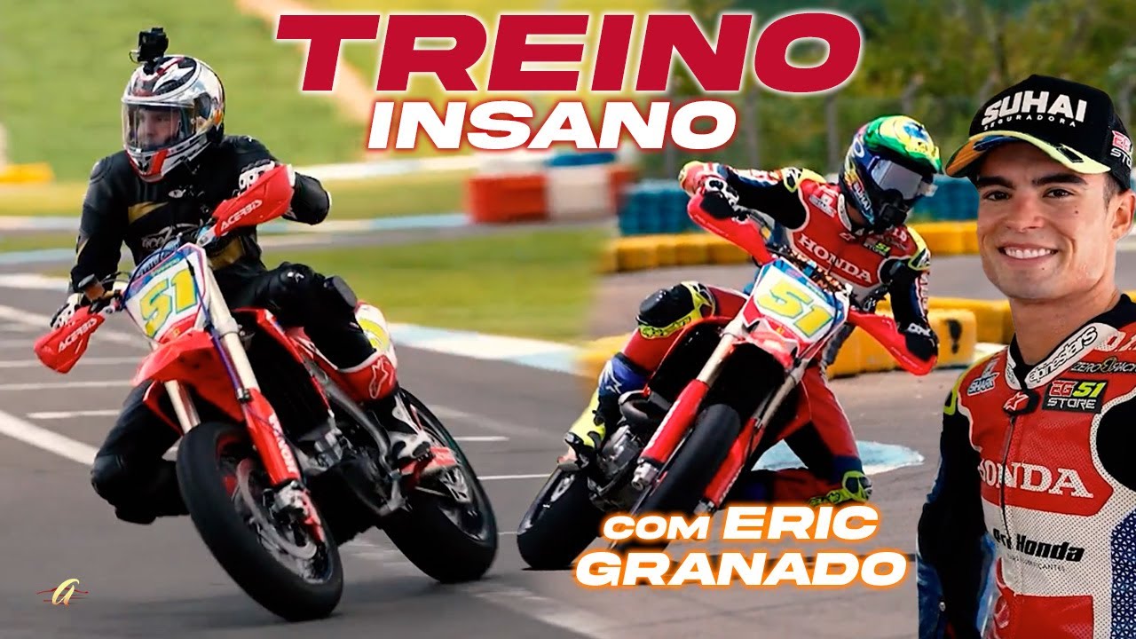 TREINÃO NA SUPERMOTO DO ERIC GRANADO! Gerson acelera a Honda CRF 450R do piloto da MotoE na pista!
