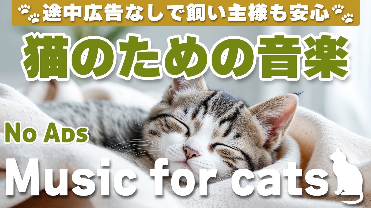 猫が落ち着く音楽 (12時間途中広告なし) /猫をリラックスさせるピアノ音楽 / No Ads/12 hours/piano/Relaxing music for cats_vol.264