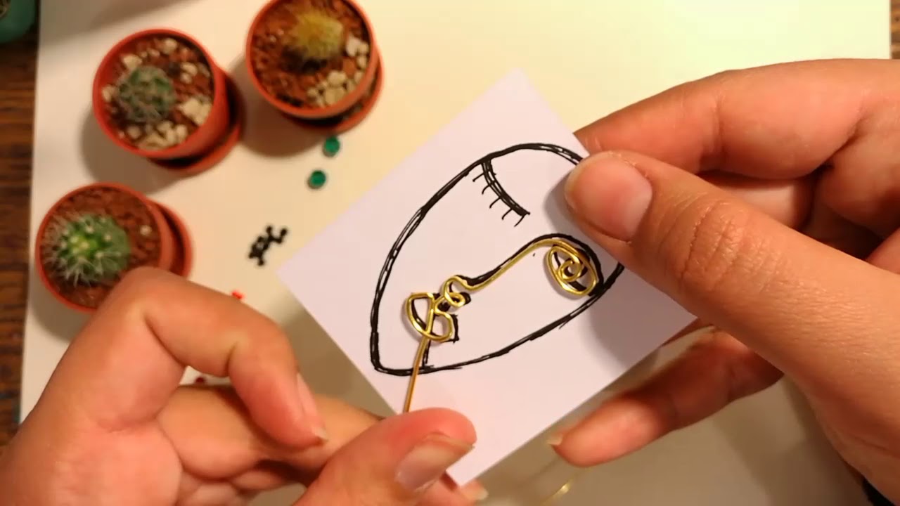 Tutorial Aretes de cara abstracta con alambre