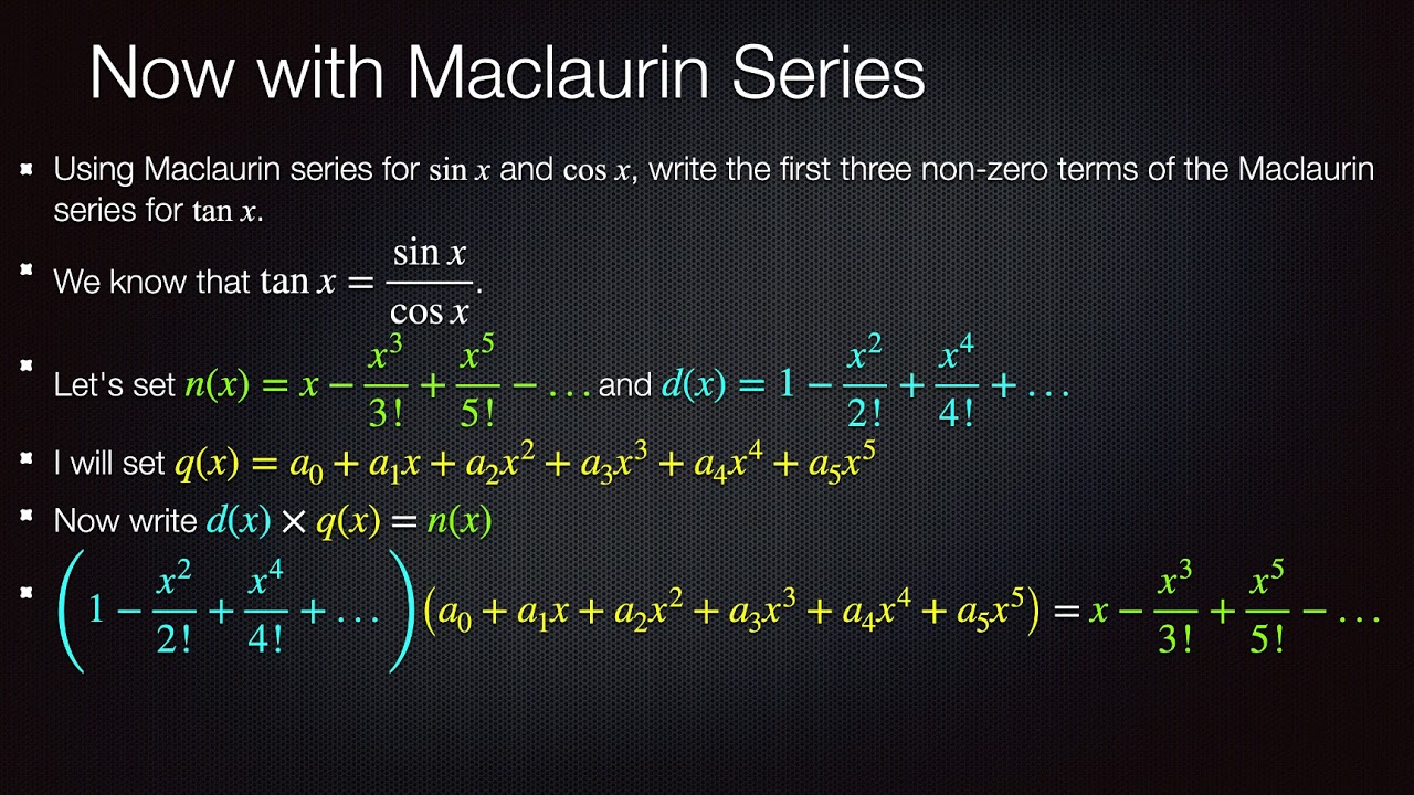Division of Maclaurin Series