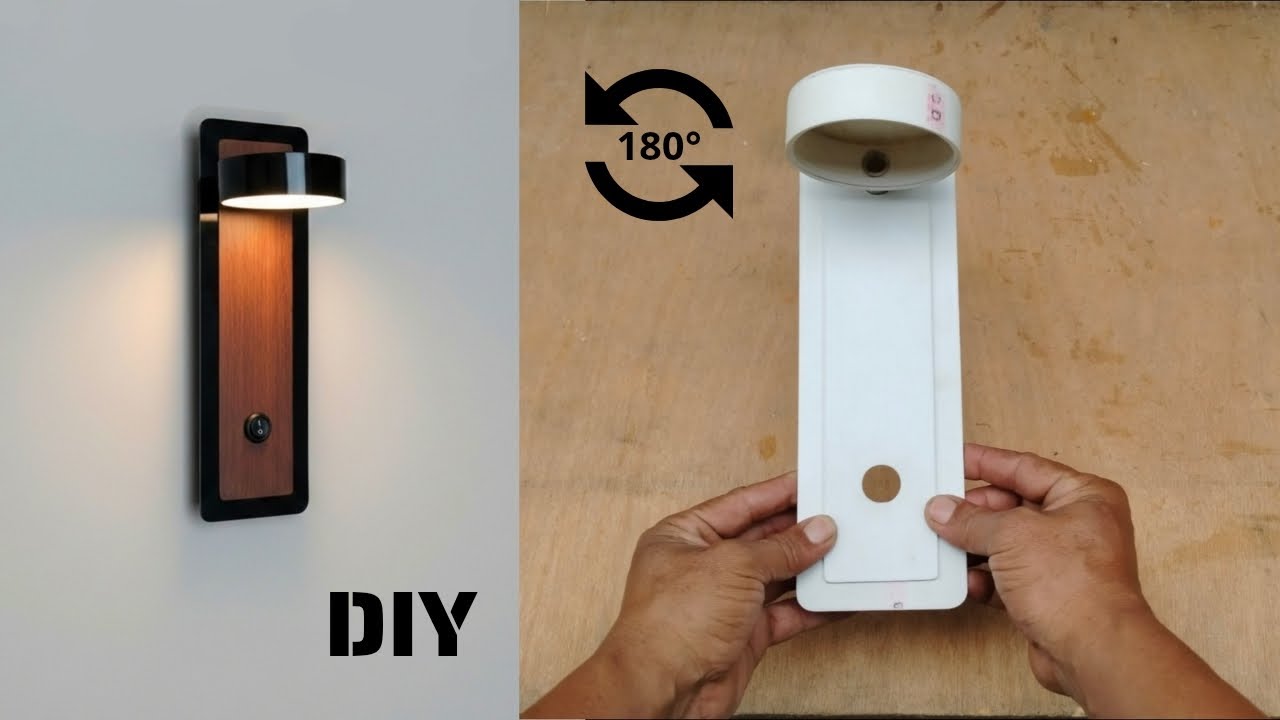 DIY Modern Minimalist LED Wall Lamp from PVC Pipe | Creative Home Decor Ideas
