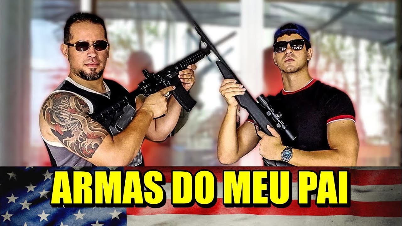 MOSTRANDO AS ARMAS DO MEU PAI NOS ESTADOS UNIDOS!