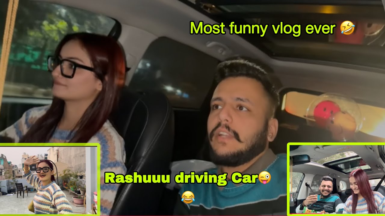 Rashuu Driving Car 🚙 😂 || funniest vlog 😂 || Rashika & Garv ♥️ @GarvVasudeva