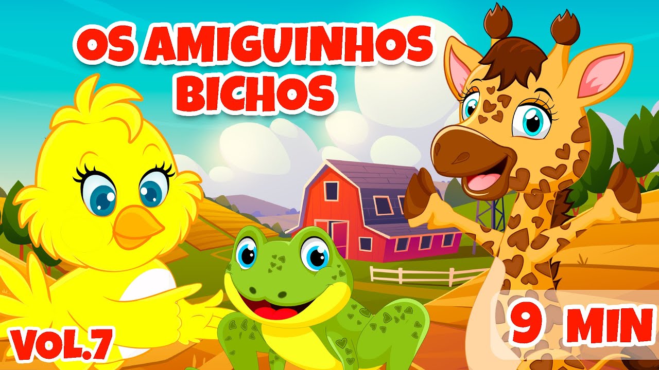 Os Amiguinhos Bichos Vol. 7 - Giramille 9 min | Desenho Animado Musical