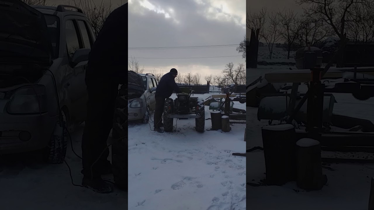pornire motocultor zubr  pe motorina,,,,