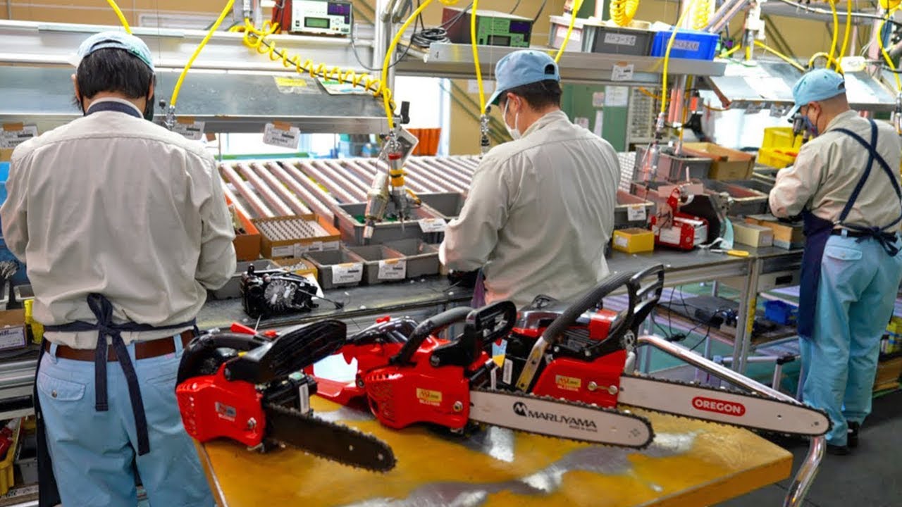 How It's Made Chainsaw  - Chainsaw Factory in Japan