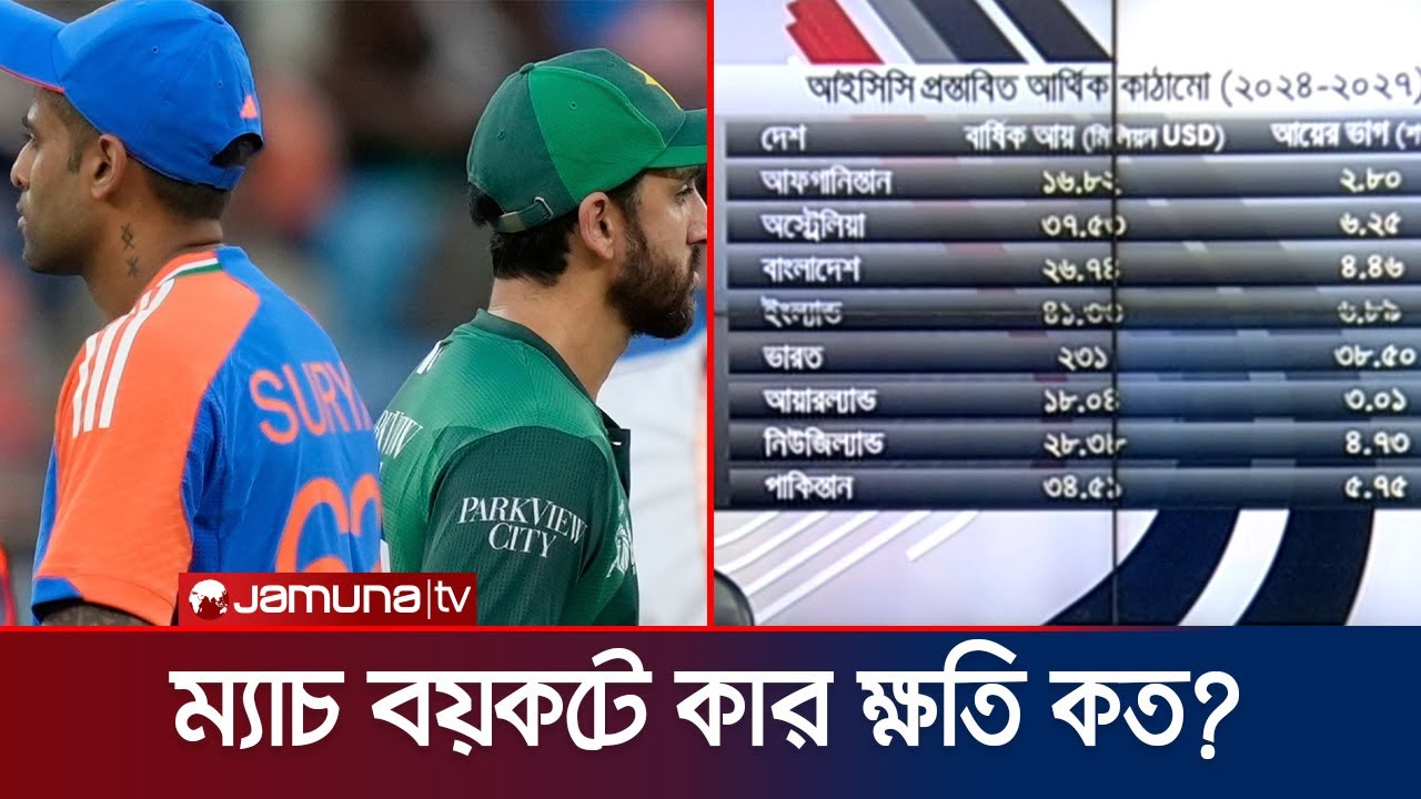 পাক-ভারত ম্যাচ না হলে আইসিসি ছাড়াও সহযোগী দেশগুলোরও হবে ক্ষতি! | ICC T20 WC | PAK vs IND | Jamuna TV