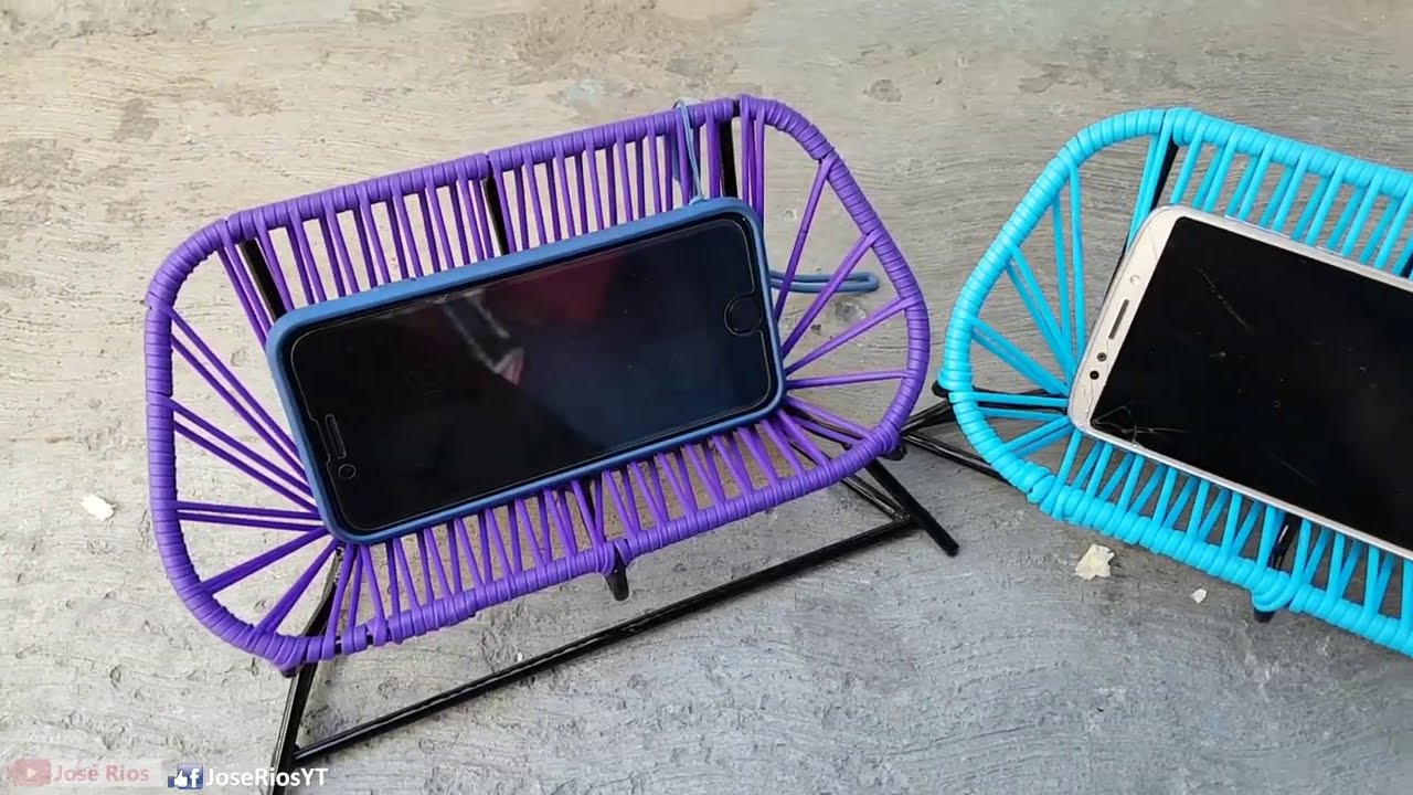 Como hacer un PORTA TELEFONO, SOPORTE PARA CELULAR tipo Sillón Acapulco.