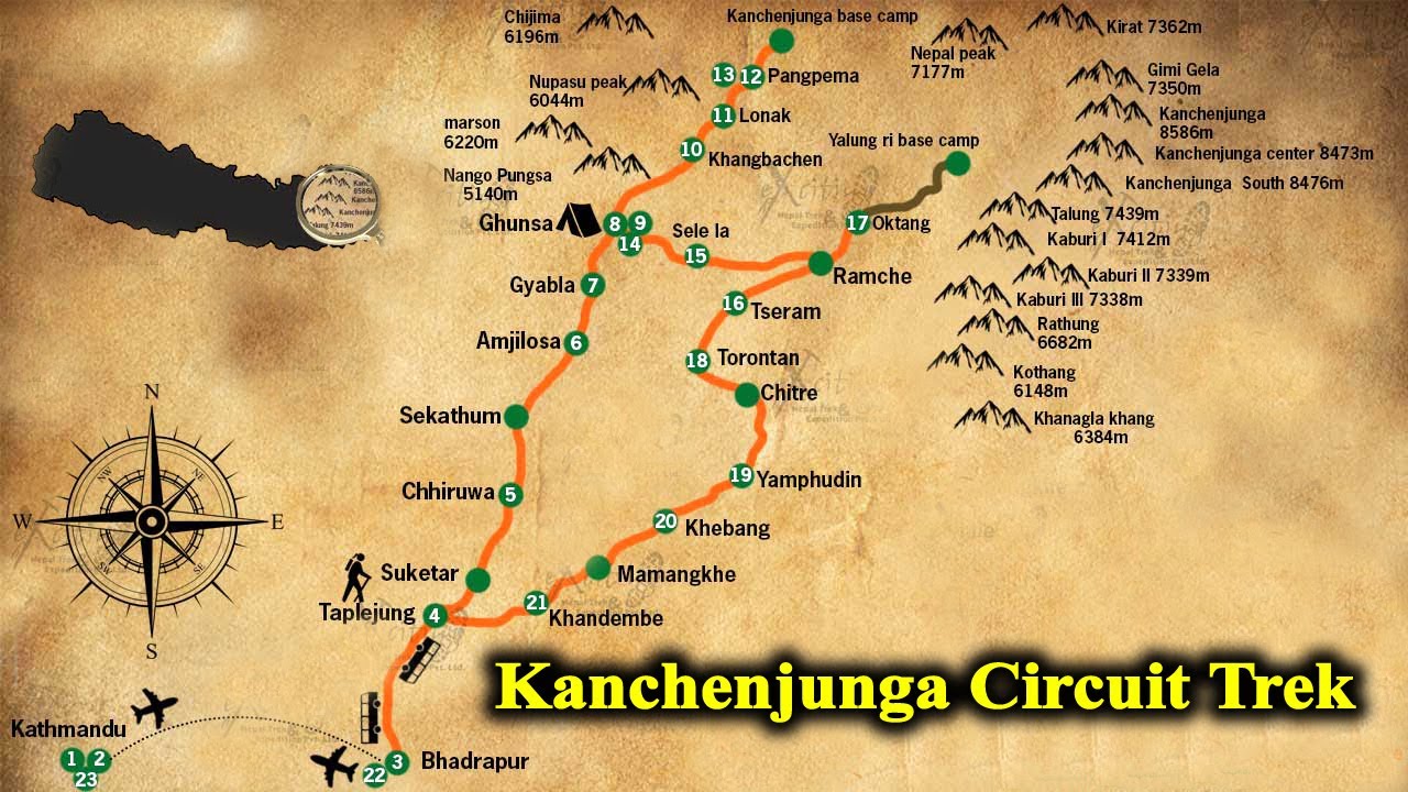 Kanchenjunga Circuit Trek In 9 Days | North and south Base Camp | Kanchenjunga Circuit | Ranjo
