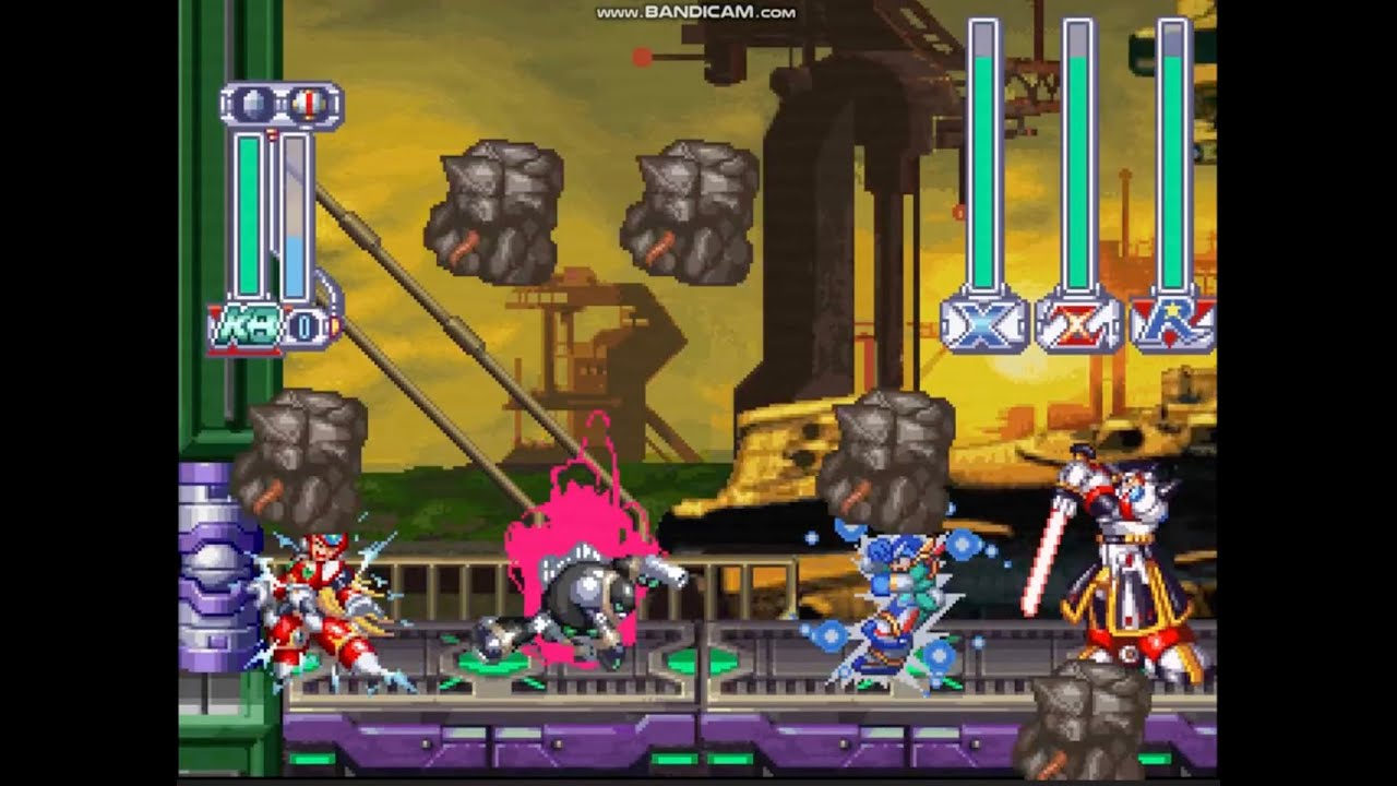 ROCKMAN X4 Knot Beret Heros BOSS RUSH Speedrun in 10 MINUTES!
