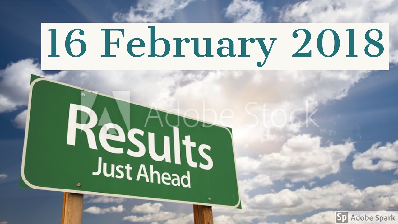 Latest Result 16 February 2018 | Latest results