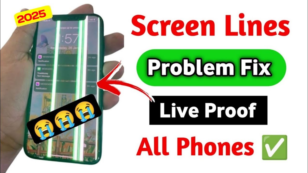 phone ki screen par line kaise hataye realme | mobile screen lining blinking problem |Display lining