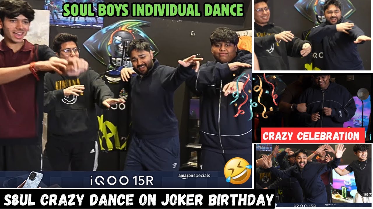 S8UL🚀CRAZY DANCE🥶ON JOKER BIRTHDAY CELEBRATION🥳🎊ALL SOUL🚀BOYS INDIVIDUAL DANCE FULL MASTI😍
